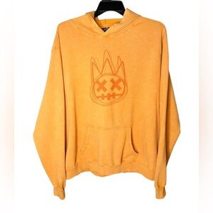 Cult Of Individuality Mens Orange French Terry Shimuchin Logo Pullover Sz XXL